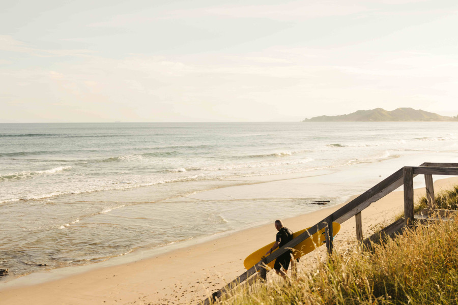 Wainui Beach Surfing